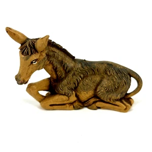 Vintage Fontanini sitzender Esel Krippenfigur ruhende Depose Italien 80er - Bild 1 von 6