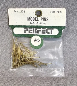 NEW Perfect Model Brass Pins no. 8 size 120 pieces sequin stock #228 - Picture 1 of 1