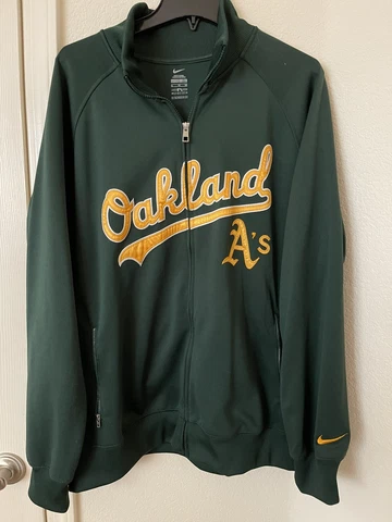 Vintage MLB Oakland A’s Athletics Nike Jacket Adult Size Men’s XL Full Zip Cover
