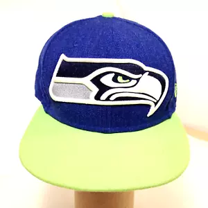 Seattle Seahawks Baseball Cap Big Logo New Era 9Fifty NFL Snapback Adult Hat - Picture 1 of 11