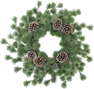 26 Inch Artificial Pine Wreath - Christmas Wreaths for Front Door, Christmas Dec - Picture 1 of 8