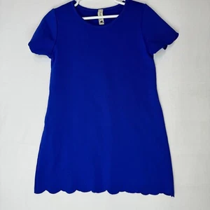 Pomelo Dress XS 6X/7 Girls Scalloped Hem & Sleeve Dainty Royal Blue - Picture 1 of 8