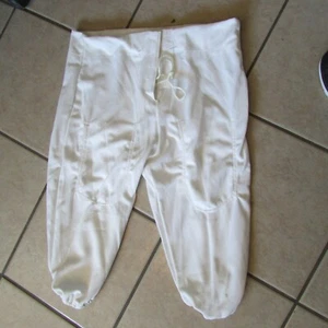 Pantalones de fútbol con sistema de bolsillo para bicicleta para hombre - blancos - grandes - 100% poliéster (B 39) - Imagen 1 de 3