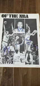 1977-78 NBA HOOP ROOKIE PHOTO QUAD SIGNED MARQUES JOHNSON BENSON GREEN GRUNFELD - Picture 1 of 1