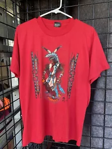 Vintage 1992 Two Guns Indiana Belinda Worley Lloyd Native American Shirt Size L - Picture 1 of 5