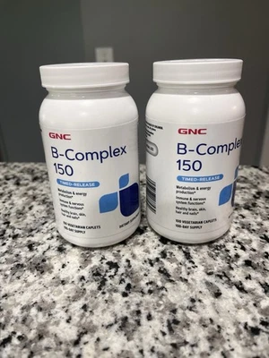 GNC B-Complex 150 liberación programada 100 cápsulas vegetarianas caducidad 02/2027 x2 Foto 1 de 4