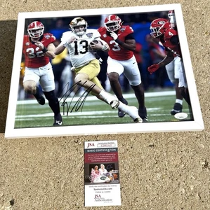 RILEY LEONARD SIGNED + FRAMED 11x14 Photo JSA COA Notre Dame Irish COLTS - Picture 1 of 2