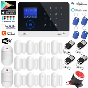 Sistema de alarma de seguridad para el hogar inalámbrico V45 WiFi IP GSM + Amazon Alexa + Google Home - Imagen 1 de 12