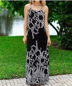 Women’s Mt Collection Sleeveless Dress Black And White NWT - Picture 1 of 4