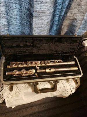Flauta Selmer Bundy vintage plateada con estuche Foto 1 de 4