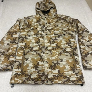 Quiksilver Quilted Insulated Hoodie Puffer Jacket - Mens Medium Camo Fall Winter - Picture 1 of 17
