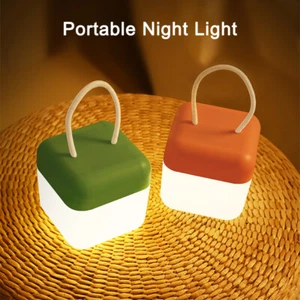 LED Dimmbar Nachtlicht Haus Schlafzimmer USB Nachtlampe Batteriebetrieben Beleuchtung - Bild 1 von 14