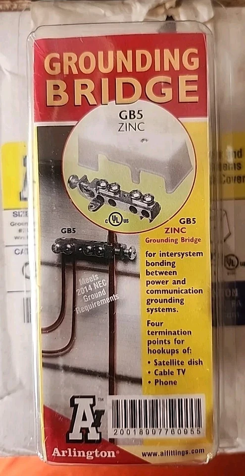 ARLINGTON GB5 INTERSYSTEM ZINC GROUNDING BRIDGE - Image 1 of 1