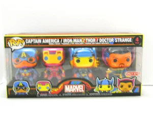 POP! MARVEL 4PACK CAPTAN AMERICA/IRONMAN/THOR/DOCTOR STRANGE BOBBLE HEADS - Picture 1 of 5