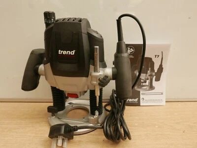 Trend T7EK 1/2" 2100 Watt Trade Plunge Router & case 240V Motor Body Only - Image 1 of 4