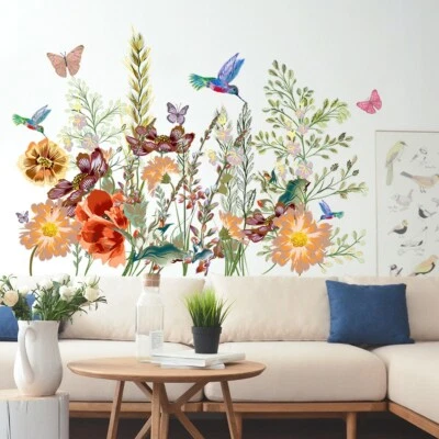 Flower Butterfly Removable Wall Stickers Room Mural Art Home,Decal-Decor - Image 1 of 4