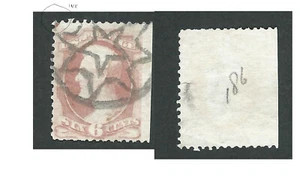Scott 159, 6c Lincoln, NYFM - stella interna stella cerchio interno PIÙ piccolo EFO - Foto 1 di 1