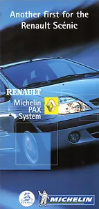 Renault Scenic Michelin PAX Runflat Tyre System 2002 UK Market Foldout Brochure - Picture 1 of 2