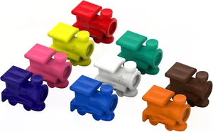 Mexican Train Dominoes Accessories, Large Pine Hub, 9 Metal Markers - Picture 1 of 11