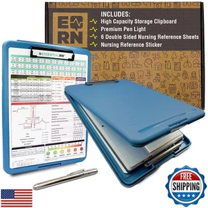 Essential RN Presse-papiers d'allaitement résistant avec compartiment de rangement, Penlight - Photo 1 sur 5