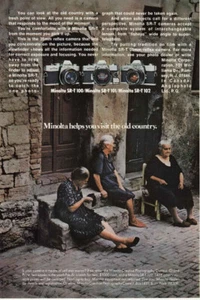 1974 Minolta SR-T 100, 101, 102: Visita il Vecchio Paese Pubblicità Stampa Vintage - Foto 1 di 1