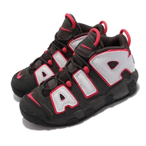 Nike Air More Uptempo GS Medium Ash Grey White Red Junior Kids Casual DH9719-200 - Picture 1 of 8