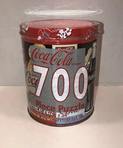 Vintage 1993 Coca~Cola Jigsaw Puzzle Tin 700 Piece 12 x 34" Red Tin. New - Bild 1 von 6