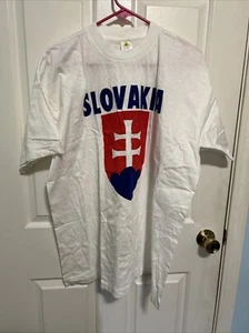 Vintage Slovakia Single Stitch T Shirt XXL NOS Original Package RARE - Picture 1 of 10