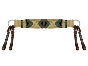 Showman Mohair Wool Multi-Strand Tripping Collar w/ Teal & Brown Southwest - Picture 1 of 2