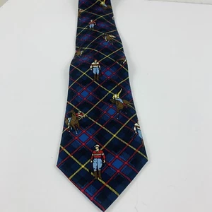 ETRO Milano Necktie Polo Player Horse Rider Equestrian Neck Tie All Silk Italy - Picture 1 of 10
