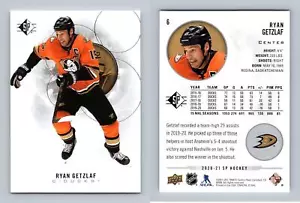 Ryan Getzlaf - Ducks #6 SP Authentics 2020-21 Upper Deck Card - Picture 1 of 1