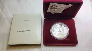 Vintage 1987 Rarities Mint Snow White 50th Anniv 5 Ounce Silver Hunter & Queen - Picture 1 of 5