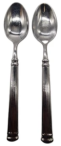Pair (2) Cambridge Teaspoons Continental Stainless 18/10 Silverware - Picture 1 of 2