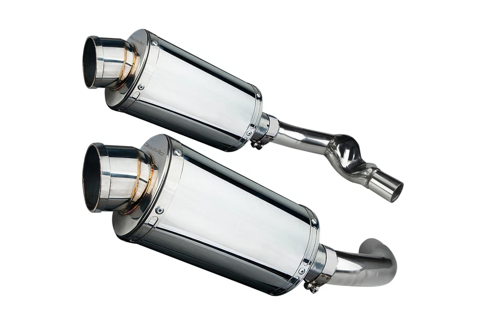 本田 CBR1000F Delkevic 9 英寸不锈钢椭圆形消声器排气一脚蹬 87-98  — 第 1/2 张图片