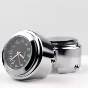 Universal Chrome Motorcycle Bike Handlebar Clock Waterproof Dial Glow Watch - Picture 1 of 4