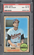 1968 Topps #118 Mark Belanger (Orioles) PSA 8