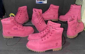 Size 5Y - Timberland 50th Edition Pink Premium 6 Inch Waterproof Boots - Picture 1 of 20
