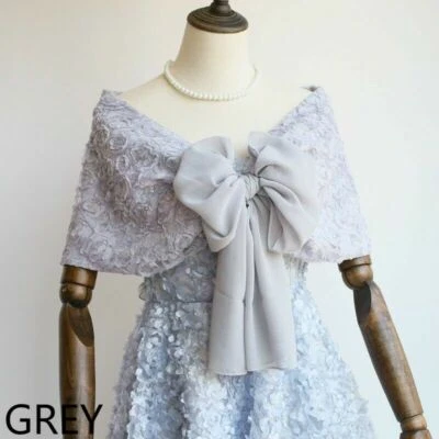 Dama Bolero Encogerse de hombros Capa Envolturas Chal Estola Encaje Gasa Floral Rosa Novia Boda Foto 1 de 4