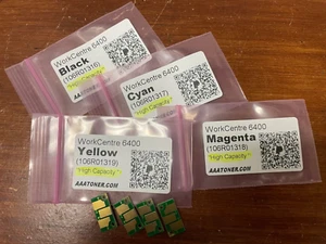 4 Tonerchips für Xerox WorkCentre 6400 (Hohe Kapazität) Mine - Bild 1 von 1