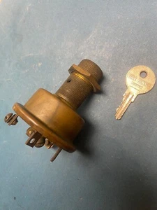 Brass Ignition key switch…..NOS—————— Cole  Hersee - Picture 1 of 5