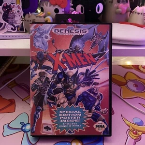 X-Men (Sega Genesis, 1993) With Case & Manual - No Poster - Tested & Works - Picture 1 of 3