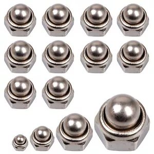 Hutmutter Edelstahl selbstsichernd M4-M16 DIN986 V2A Stopmutter Sicherungsmutter - Bild 1 von 5
