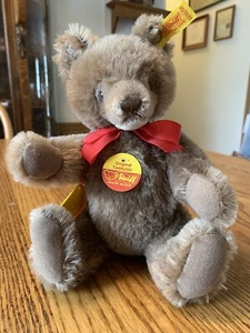 Vintage Jointed Steiff Teddy Bear 0202/26 Ear Button Chest Tag 9.5" West Germany - Picture 1 of 13