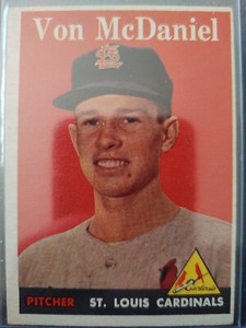 1958 Topps Baseball Von McDaniel #65