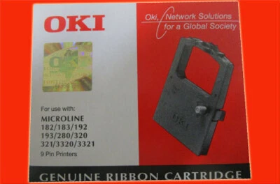 Original OKI Farbband 09002303 Microline ML 182 / 192 / 280 / 320 black schwarz - Bild 1 von 4