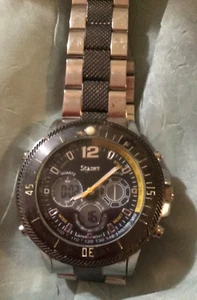 STAUER COLOSSUS HYBRID DIGITAL WR30 JAPAN MOV 20410 MEN'S WATCH - Picture 1 of 6