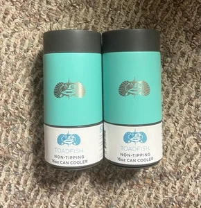 Toadfish Non-Tipping Can Cooler for 16 Oz -Teal X2 - Picture 1 of 3