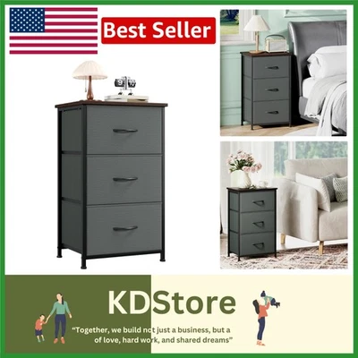 Small Modern 3-Drawer Storage Dresser Chest for Bedroom, Closet, Living Room - Image 1 of 4