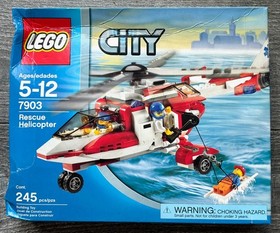 Complete LEGO City Rescue Helicopter Set 7903 Unopened Sealed Box *Damaged Box