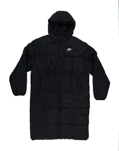 Nike Women's Sportswear Therma-Fit Parka Insulated Jacket Black White M New - Picture 1 of 2